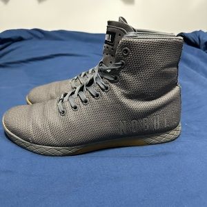 NoBull shoes size 10, high top super fabric gray with gum sole